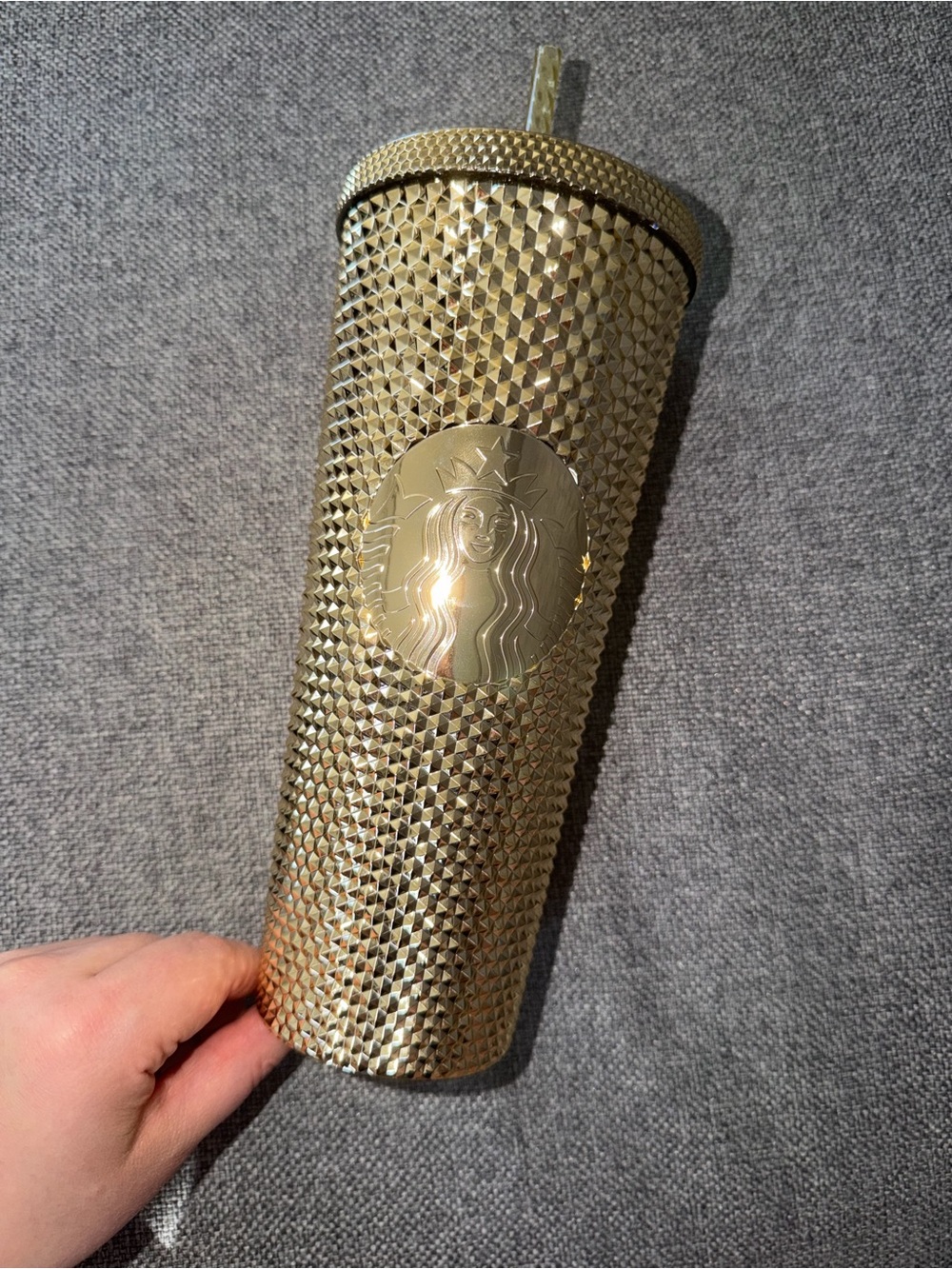 Starbucks 2022 Holiday Gold Metallic Studded Venti Cup
